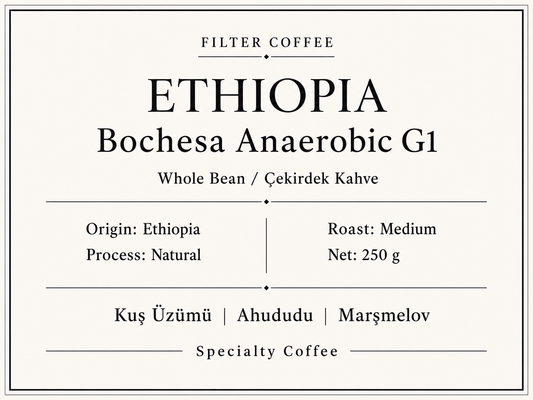 Ethiopia Bochesa Anaerobic G1 Çekirdek Kahve 250 G