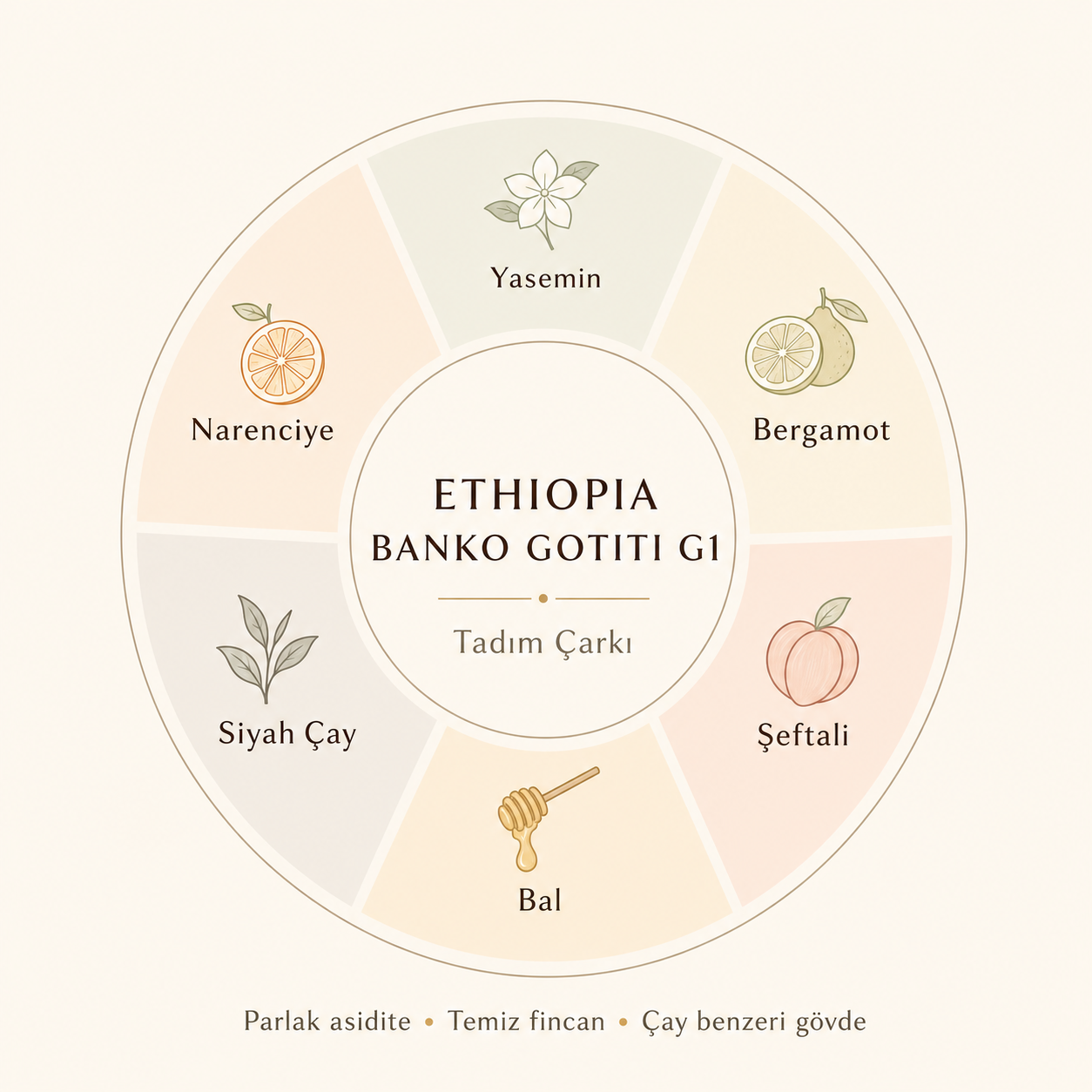 Ethiopia Banko Gotiti G1 Çekirdek Kahve 250 G